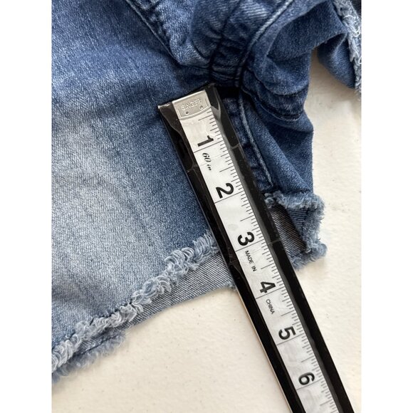 True Religion Girls Sz 14 Joey Shorts Denim Distressed Embroidered Jean Kids - Picture 10 of 16